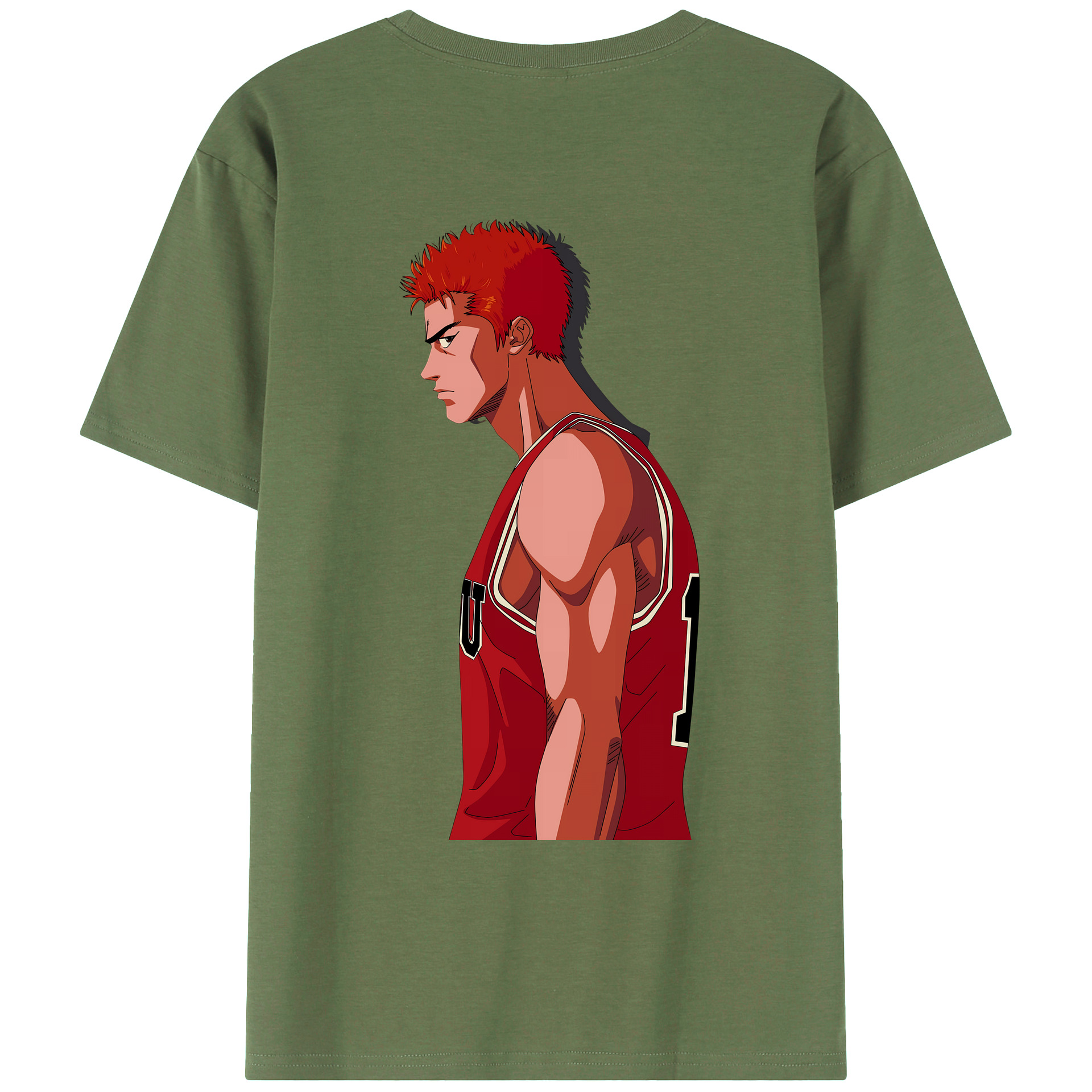 （画像用） SLAM DUNK／スラムダンク 綿100％ メンズ半袖Tシャツ（バックプリント） 通気性